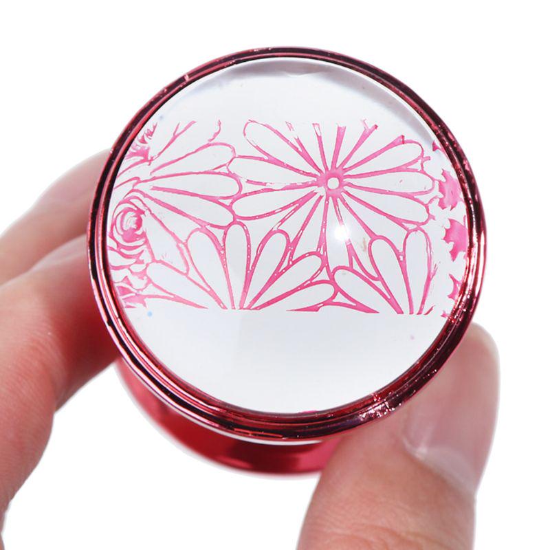 3-teiliges Silikon-Nagelstempel-Schaber-Set mit metallischem Griff, Nagelkunst-Stempel, Maniküre-Bildplatten-Werkzeug