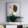 Pittura astratta su tela a spalla nuda Immagini murali di arte moderna per soggiorno Decorazione di moda Beauty Girl Poster e stampa