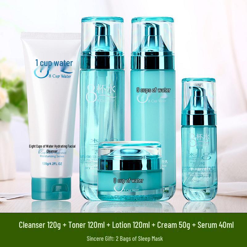 Eight Cups of Water Skincare: Hydrating Toner & Emulsion Set for Moisturizing, Refreshing, Radiant Skin