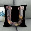 Science fiction style letters Digital printing short plush pillow covers for car sofa office cushion cover home goods
