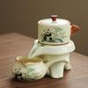 Panda Ru Kiln Kung Fu Tea Set: 2024 Gaiwan & Teapot, Ideal for Home or Gift