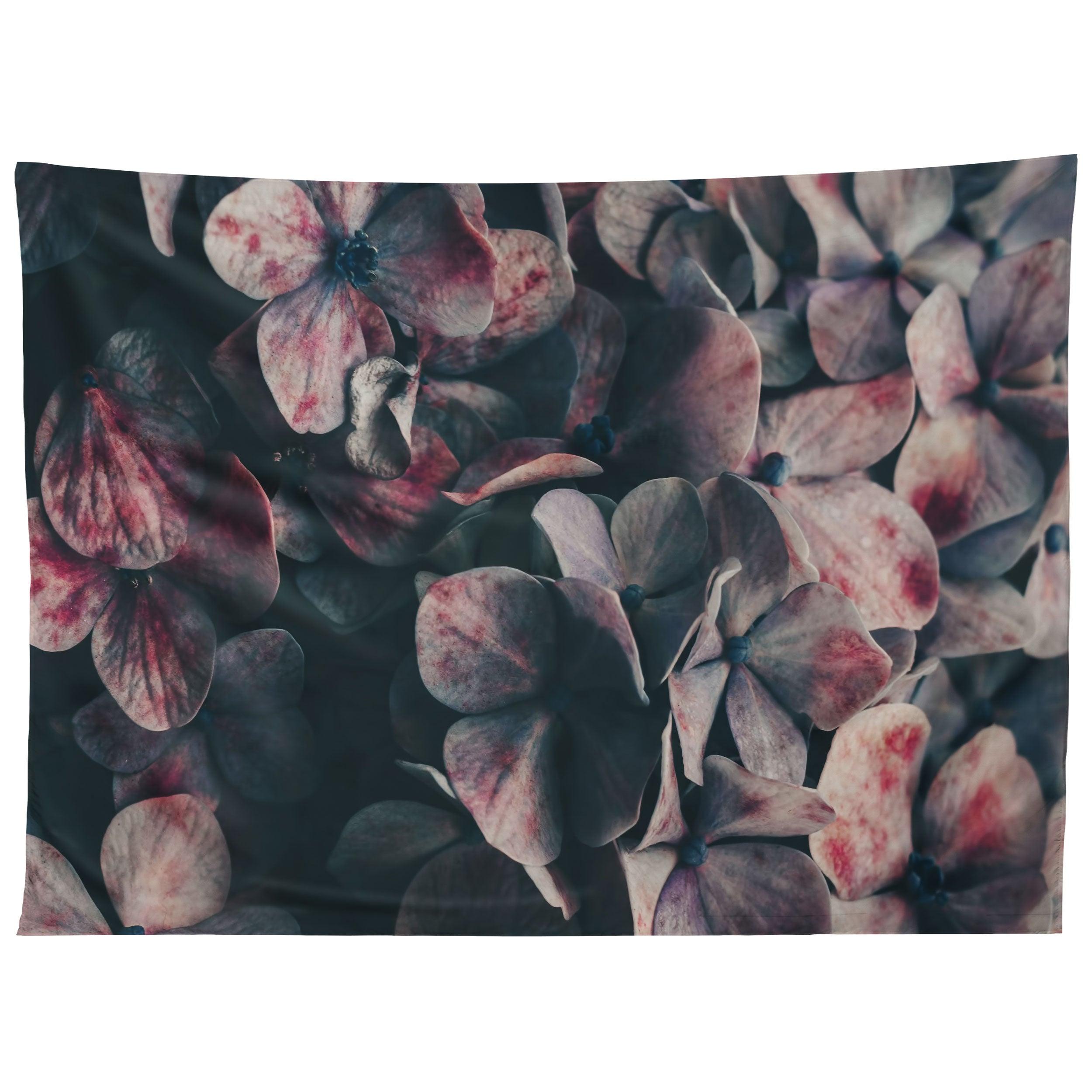 HYDRANGEA MOODY BLUES tapestry 75x100