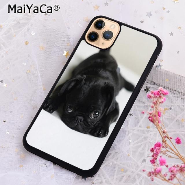 MaiYaCa Animal Black Pug cloSE2020 up Phone Case Cover For iPhone 17 Air 16 16e 15 plus 11 12 13 14 pro max  coque