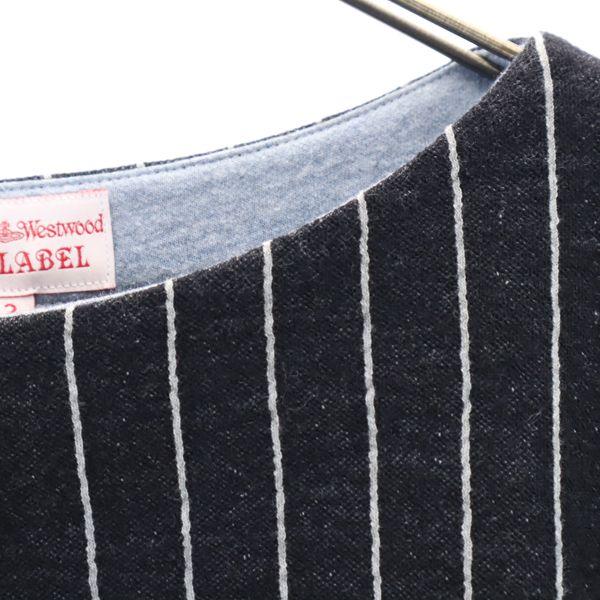 Vivienne Westwood Red Label wool blend stripe Long sleeve one piece 2 Women Used