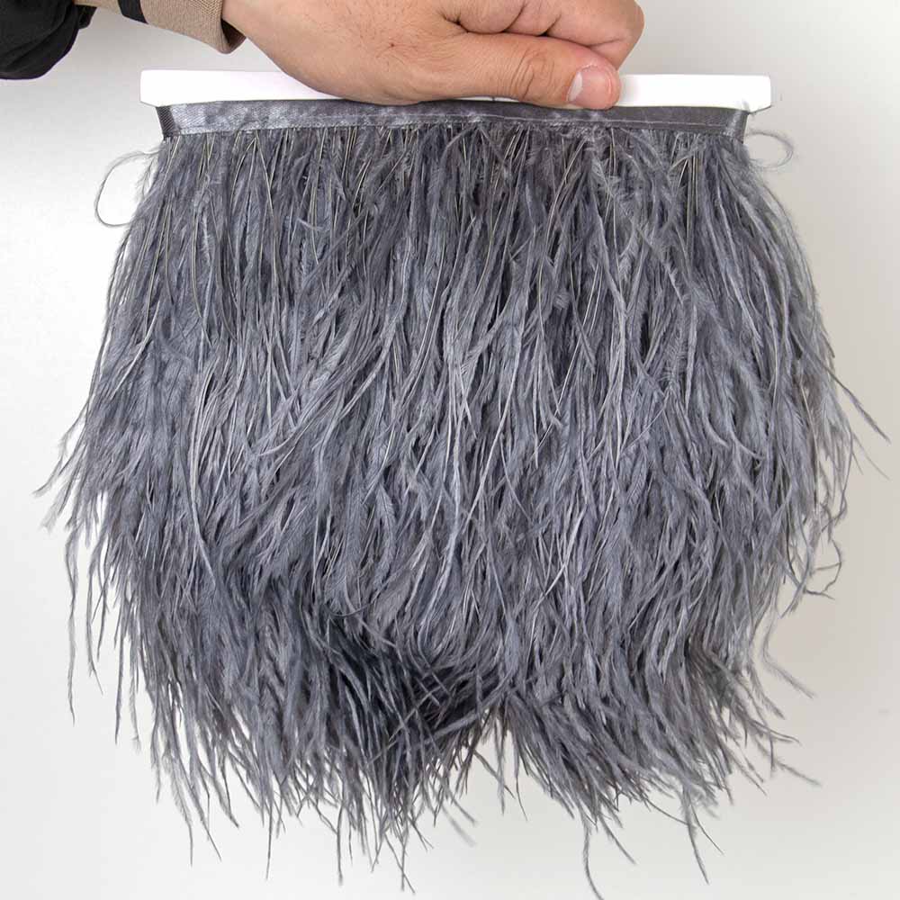 6-22Cm Black Ostrich Feathers Trim 1Meter Fluffy Feather Fringe For Crafts Wedding Party Decoration Ribbon Dress Clothing Sewing