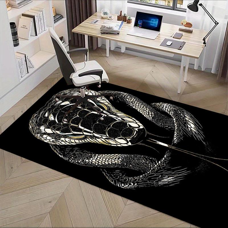 Golden Snake Chair Mat: Office Carpet, Oversized Rug for Home Decor, Sofa Mat, Gift Idea for Any Room