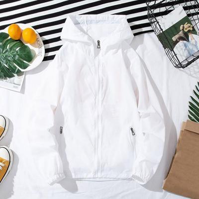 Manteau d'été pour homme, capuche, manches longues, patte de boutonnage zippée, veste anti-UV à poches, couleur unie, vêtement d'extérieur en soie glacée
