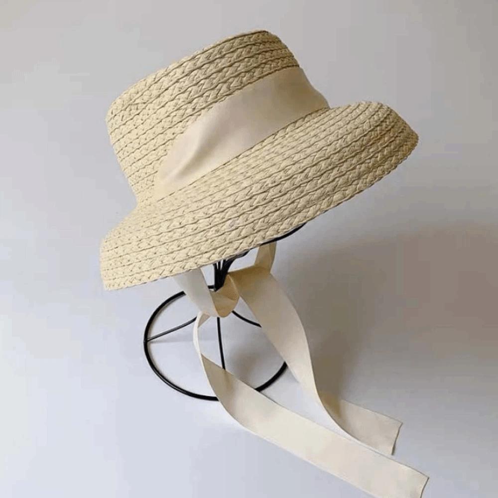 

Large Brim Toddler Beach Hat with Windproof Rope Sunshade Straw Cap Children Straw Hat Outdoor Style 2