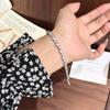 Geometric Full Crystal Bubble Charm Bracelet Women Champagne Gold White Plated Copper Ins Style Luxury Minimalist Jewelry