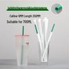 ShuangTong Biodegradable Black PLA Straws, Individually Wrapped for Beverages, Juice, Milk, and Tea, 100-Pack