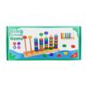 Wooden Montessori Rainbow Ring Stacking Tower - Number Calculation Educational Toy for Kindergarten