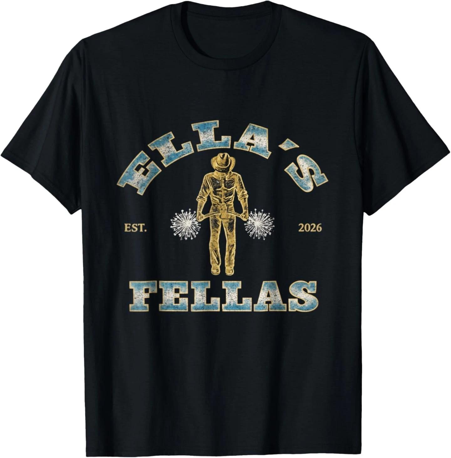 

Ellas Fellas Vintage Retro Tee - Matching Squad 70s Style T-Shirt 4XL