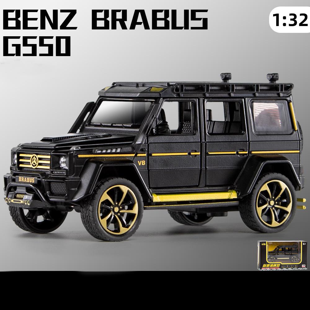 Model de mașină Benz G550 la scară 1/32 de jucărie, mașină de jucărie cu tragere înapoi cu sunet și lumină pentru copii mici, băieți, fete, colecție de cadouri
