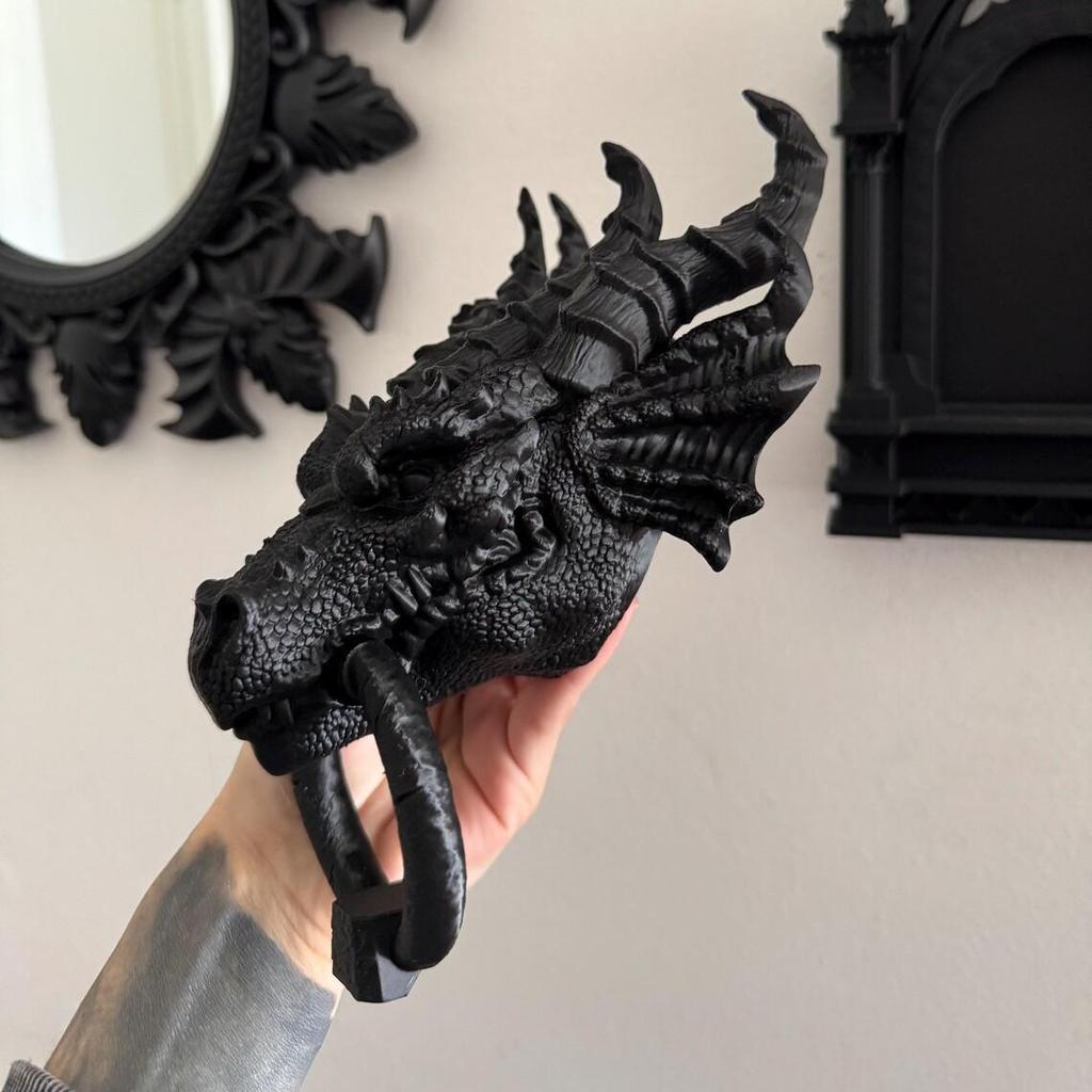 Gothic Faucet Sculpture Door Knocker with Screws & Nano Glue