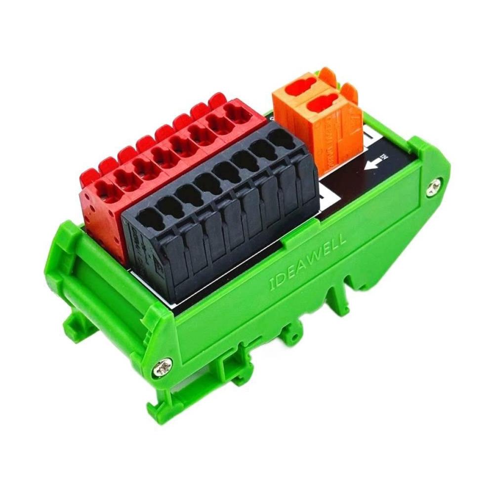 1 Input 4/6/8 Output Power Distribution Box DIN Rail Mount Terminal Block 99V/220V 20A Distribution Box for DC AC Power Supply