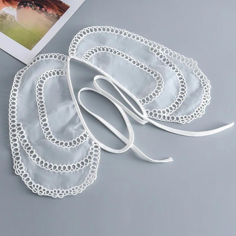 Korean Sweet Dress Fake Collars for Women Hollow Out Shirt Blouse Tops Detachable Collar Female Removable False Collar