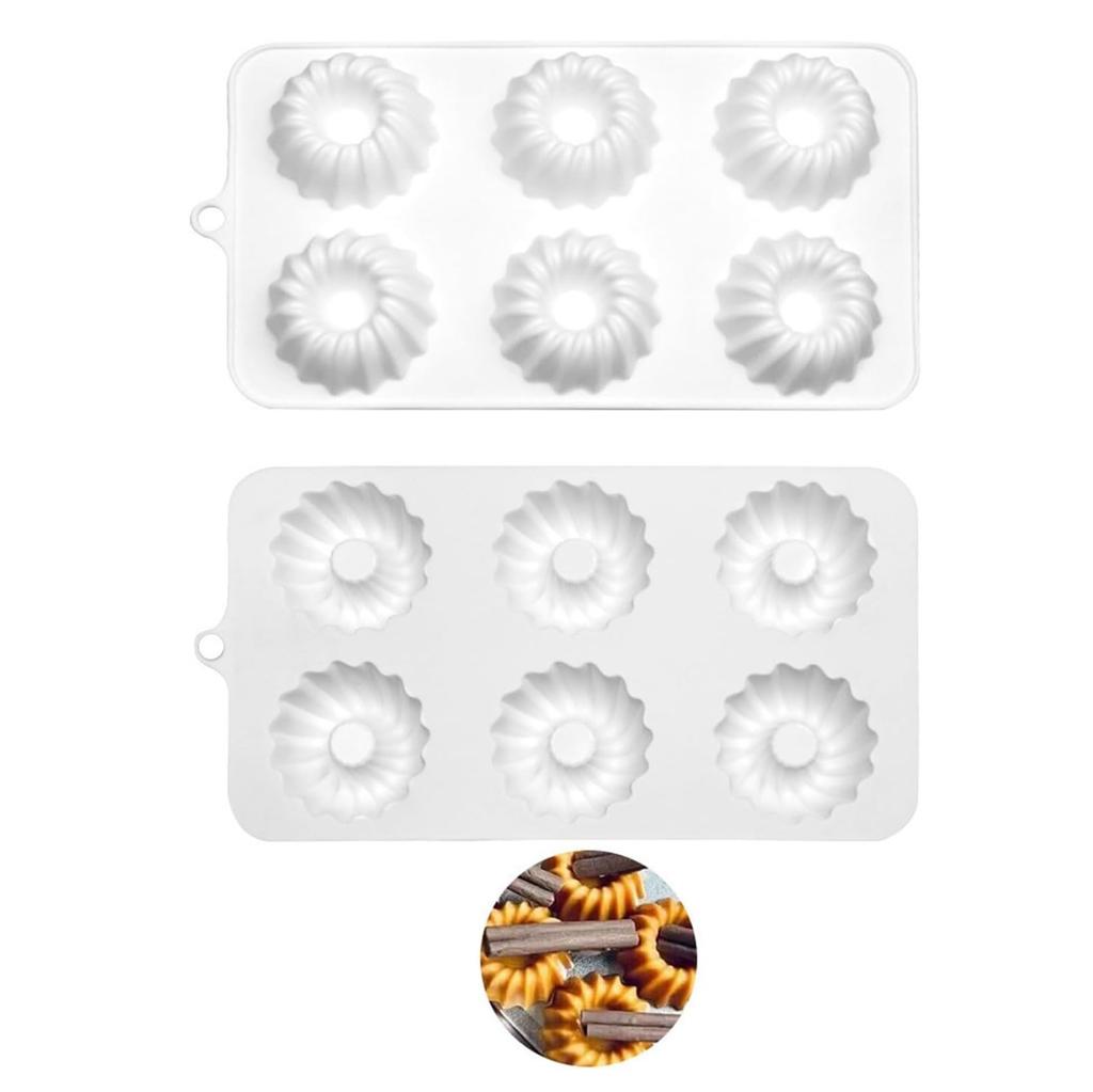 Forma na čokoládovou pěnu se 6 otvory Madeleine Design DIY Skořápka na dort Silikonová forma Pomůcky na zdobení dortů Nádobí na pečení