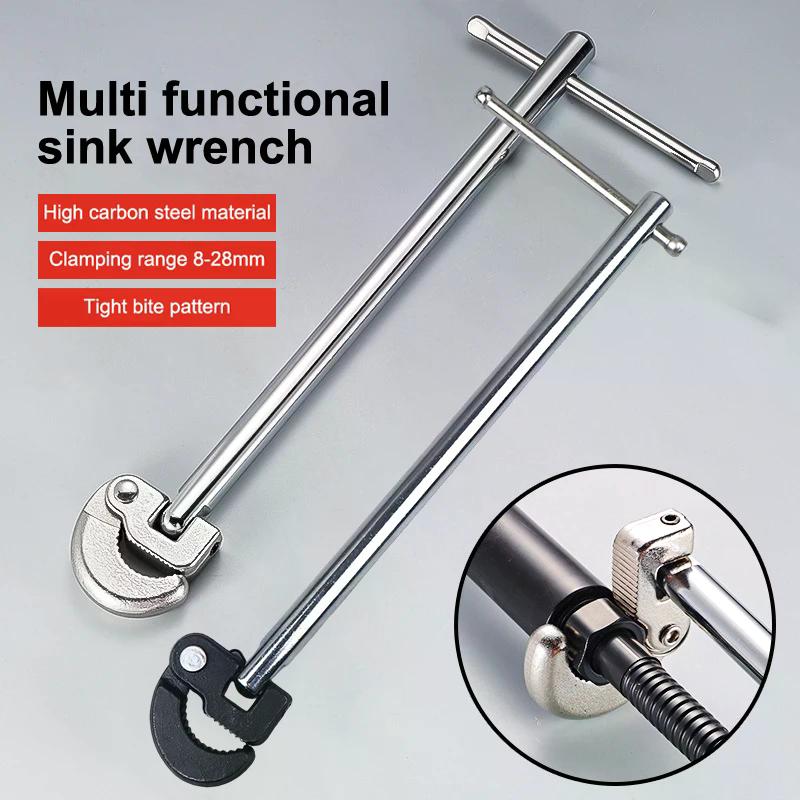 180 Degree Rotating Adjustable Basin Spanner For Carbon Steel Tap Nut Spanner Universal Sink Plumbing Repair Hand Tool