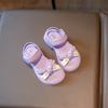 Girls sandals summer 2025 new soft-soled beach shoes little girl open-toed non-slip shoes baby pearl princess shoes