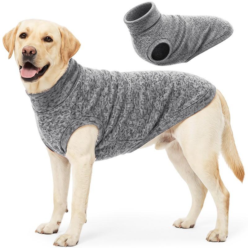 Pet Dog Sweater Hoodie Winter Warmth Large Breed Stretch Fit Home Style