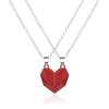 Dobrý jednoduchý kvalitní náhrdelník s přívěskem pro pár elektrokardiogramu, magnetické srdce, sestřihový náhrdelník s přívěskem Valentýnský dárek