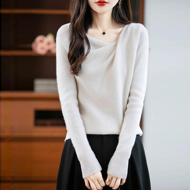 Women Sweater 100% Wool MODERN NEW SAGA Knit Pullover Thick Winter Jumpers Female Knit Tops
