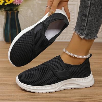 Fashion Women Mesh Shoes Comfortable Casual Shoes Flat Outdoor Sneakers New Breathable Slip On Walking Women Sneakers Zapatos De Mujer