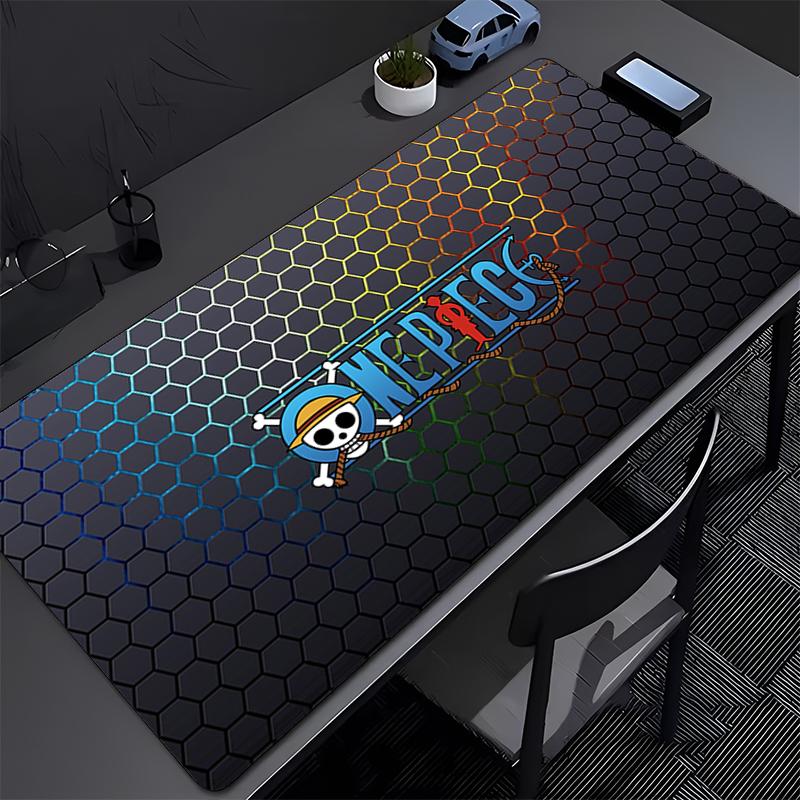Hot Anime Mouse Pad Game Rubber Keyboard Pad Laptop Computer Speed Desk Mat Large Gaming Acessories Geometric One Piece Mousepad