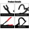 Exhaust Hanger Removal Puller Exhaust Pipe Gasket Removal Plier Car Exhaust Rubber Pad Pliers Anti-Slip Handle Tools