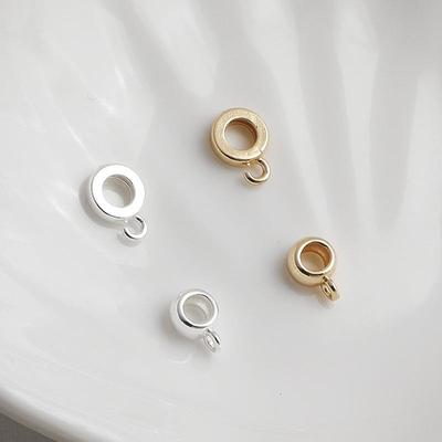 14K Gold Filled Polished Round Pendant Ring with Large Hole Bail for DIY Jewelry Making