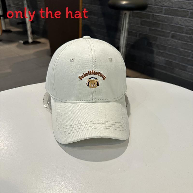 Cap Fashionable Baseball With Alphabet And Cat Embroidery Design For Daily