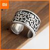 925 Sterling Silver Rings For Women Geometric Fine Jewelry Finger Adjustable Vintage Star Ring For Party Birthday Gift