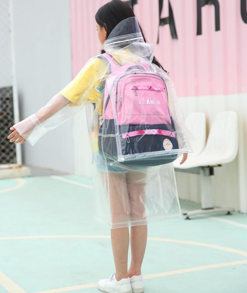 Transparent Raincoat for Backpack Storage Bag Wide for Rainy Season Rain Nursery Kindergarten [AISHITE] Children, Compatible, Raincoat, Clear, Kids,