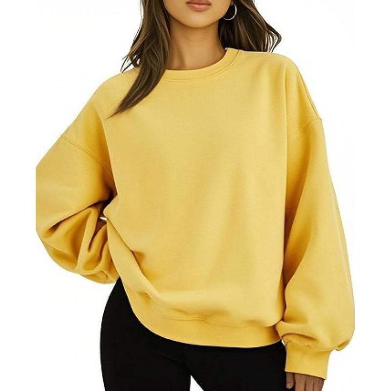 Unisex Round Neck Loose Sweatshirt Hoodie - Long Sleeve Casual Top for Spring, Autumn, and Winter