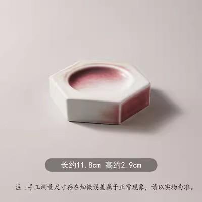

Hexagonal Ceramic Dining Plates Dessert Bowl Sashimi Plates Salad Bowl Snack Platter Dim Sum Dish Sushi Plate Fruit Bowls Tray красный