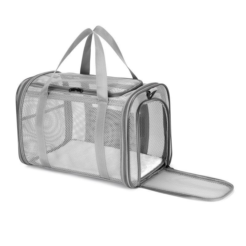 Foldable Cat Carrier Backpack, Portable Breathable Pet Travel Bag With Mesh Window For Small Cats