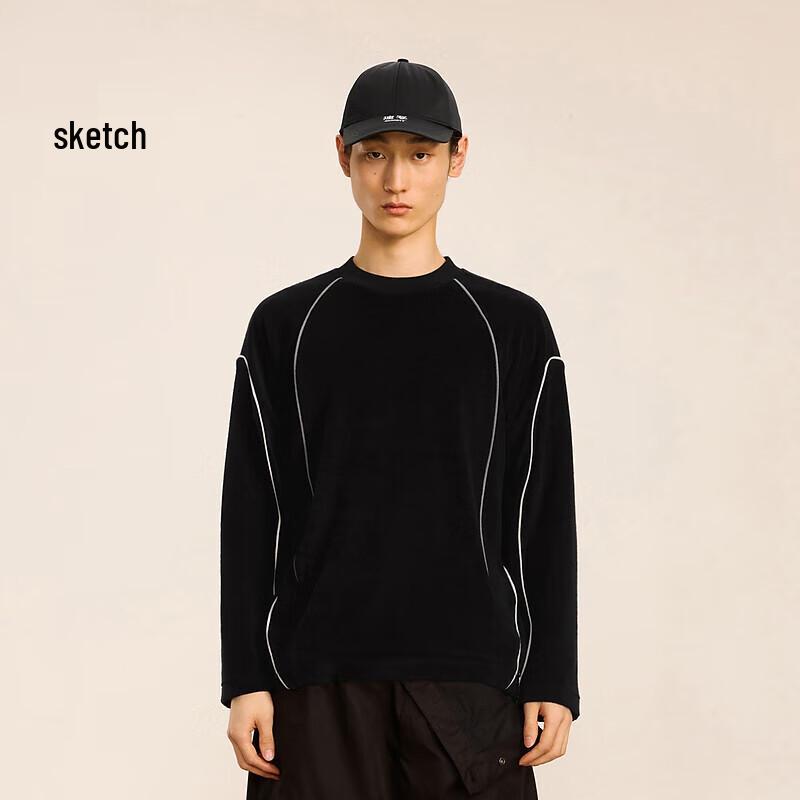 Sketch Men s 2024 Autumn Casual Fit Long-Sleeve Round Neck T-Shirt S
