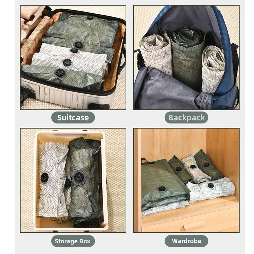 Dustproof Vacuum Compression Bag Reusable Luggage Clothing Organizer  Overnight Trip