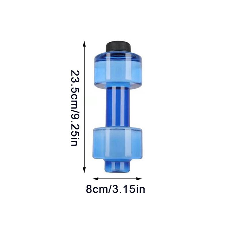 550ml Hantelförmige Sport-Wasserflasche Kessel Pet Outdoor Unzerbrechlich Fitness Radfahren Gym Reise Auslaufsicher Wasserbecher