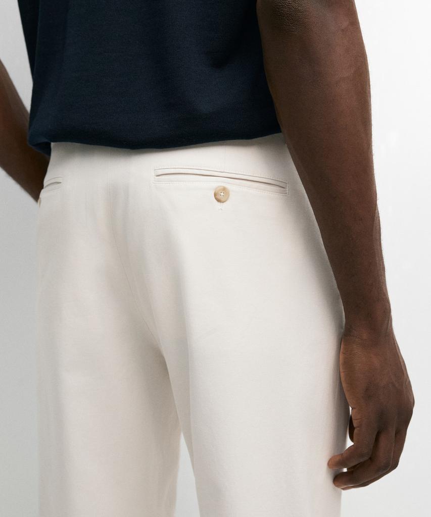 Masimodutti Cotton Blend Slim Fit Pants