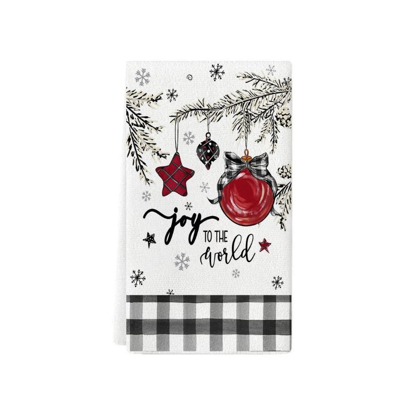 Hand Towels Christmas Printed Kitchen Towels Absorbent Microfiber Dishwashing TowelsGift Tea Towels