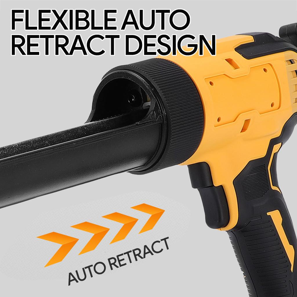 Cordless Caulking Gun Electric 6 Speed Rechargeable Digital Display with LED Light Practical Tool for Filling Sealing Repair