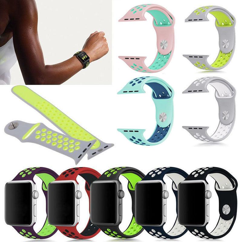 Silicone Replacement Sport Wrist Bracelet Watch Strap Suitable For Iwatch Apple