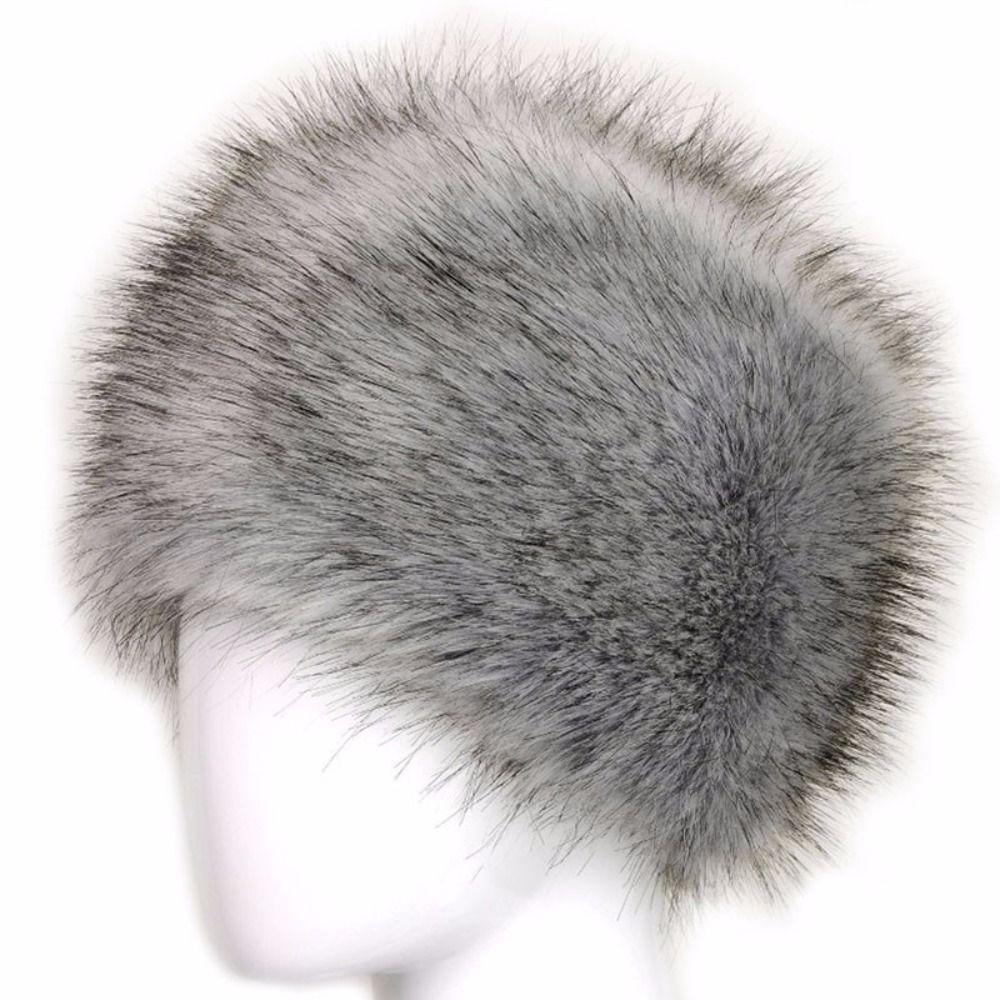 

Thicken Warm Rabbit Fur Skullies Woolen Hat Winter Bucket Hat Simple Cold Pile Cap Outdoor