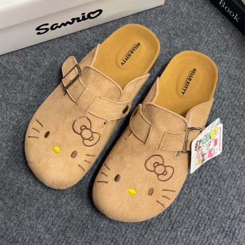 

itty cute sweet wind platform new versatile one-pedal bag head half drag women s shoes 40 коричневый