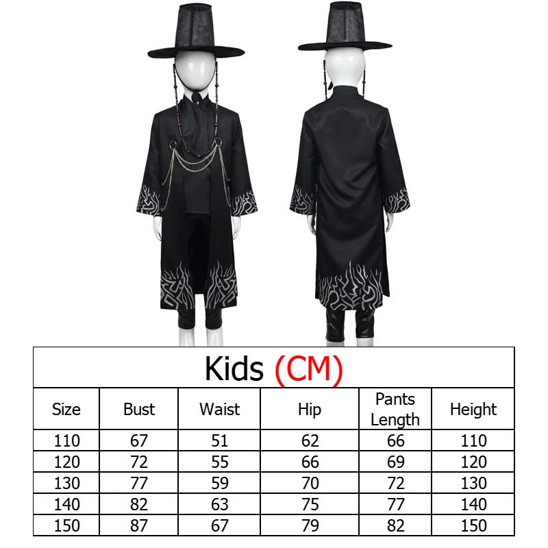 Halloween Enfants garçons Jinu Cosplay Saja garçons Costume démon chasseurs TV Roleplay chapeau manteau pantalon