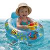 Baby Pool Float with Canopy Summer Steering Wheel Swim Ring Car PVC Inflatable Toys Infants Float Seat Boat for Kids Toddlers