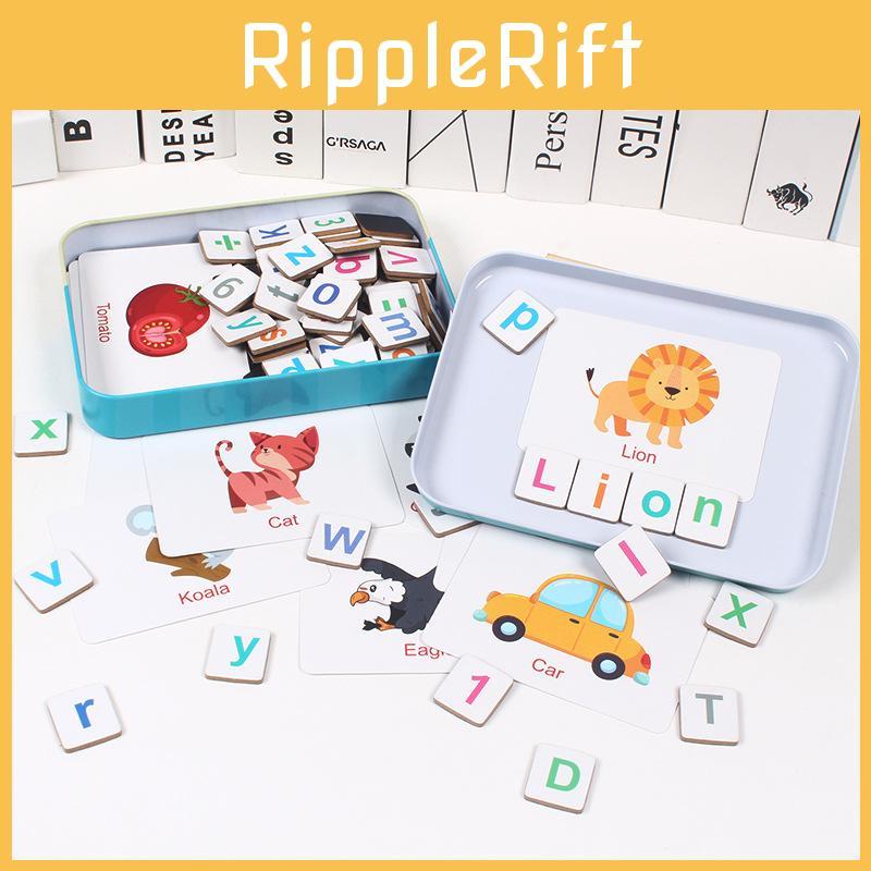 Wooden Magnetic Letter Match Game Children Educational Playset Gifts Festival