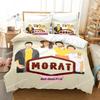 Morat Beding Set Single Twin Printed Bed Linen Set With Pilowcase Bed Soft Duvet Cover Soft Single Double Ful Quen Super King-Sized Dimensionsd