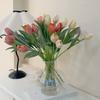 10Pcs Artificial Flowers Tulips Real Touch Latex Plastic Soft Faux Bouquets for Party, Wedding, Home, Room, Garden Decor